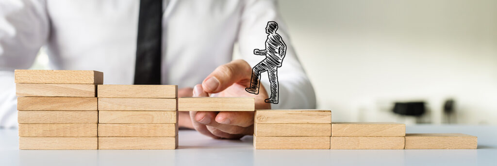 Man climbing ladder