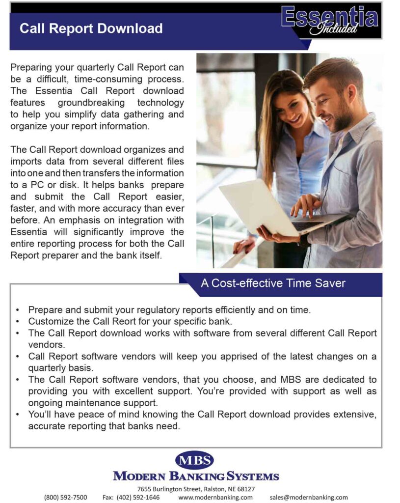 PDF call report download