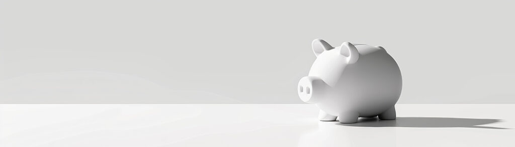 white piggy bank